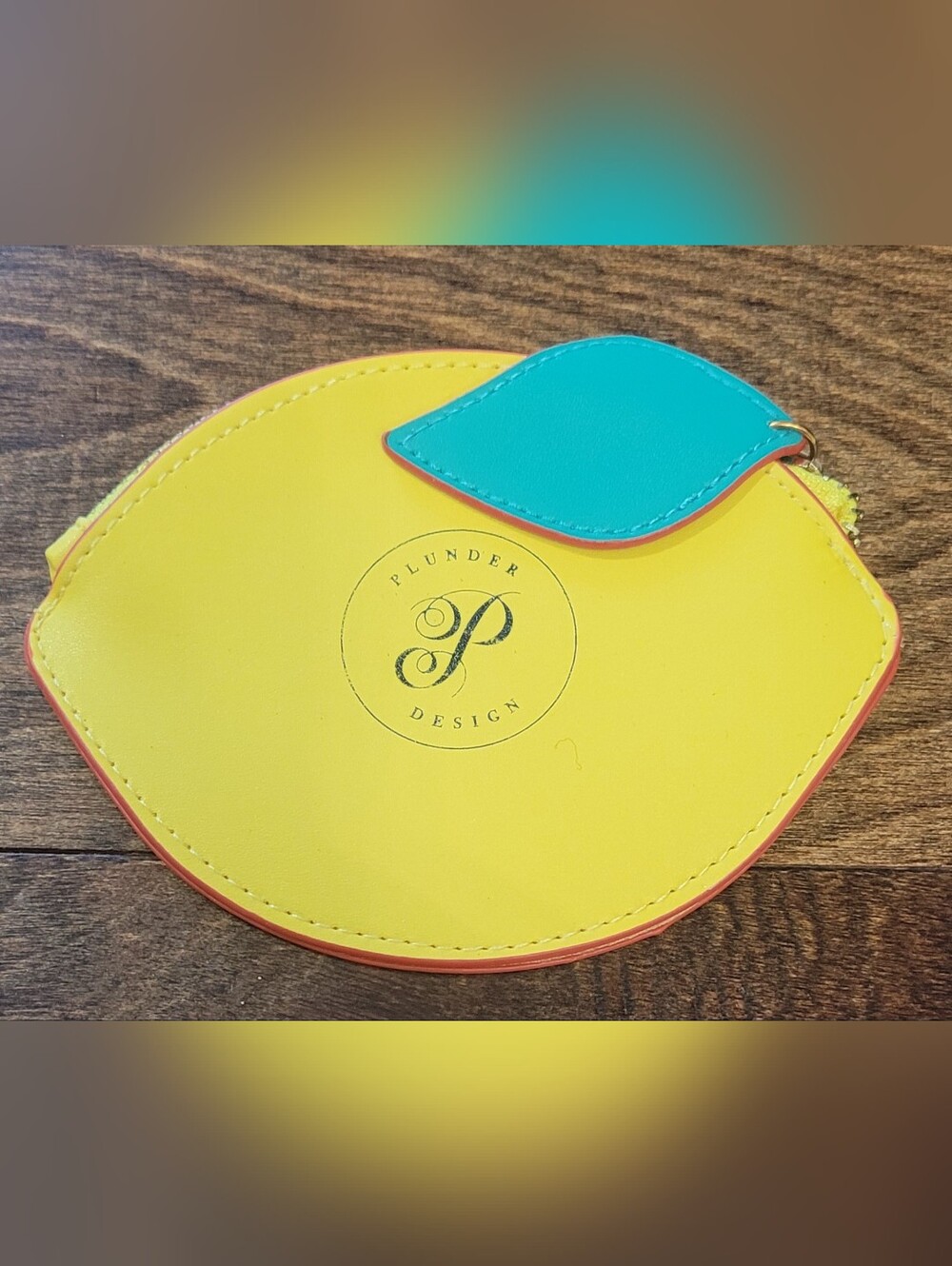 (12) PLUNDER Zippered Faux Leather Lemon Coin Purses